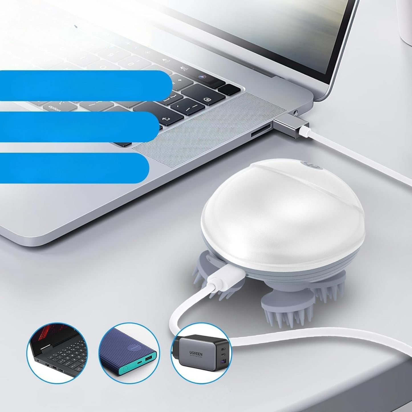 Masseur électrique du cuir chevelu