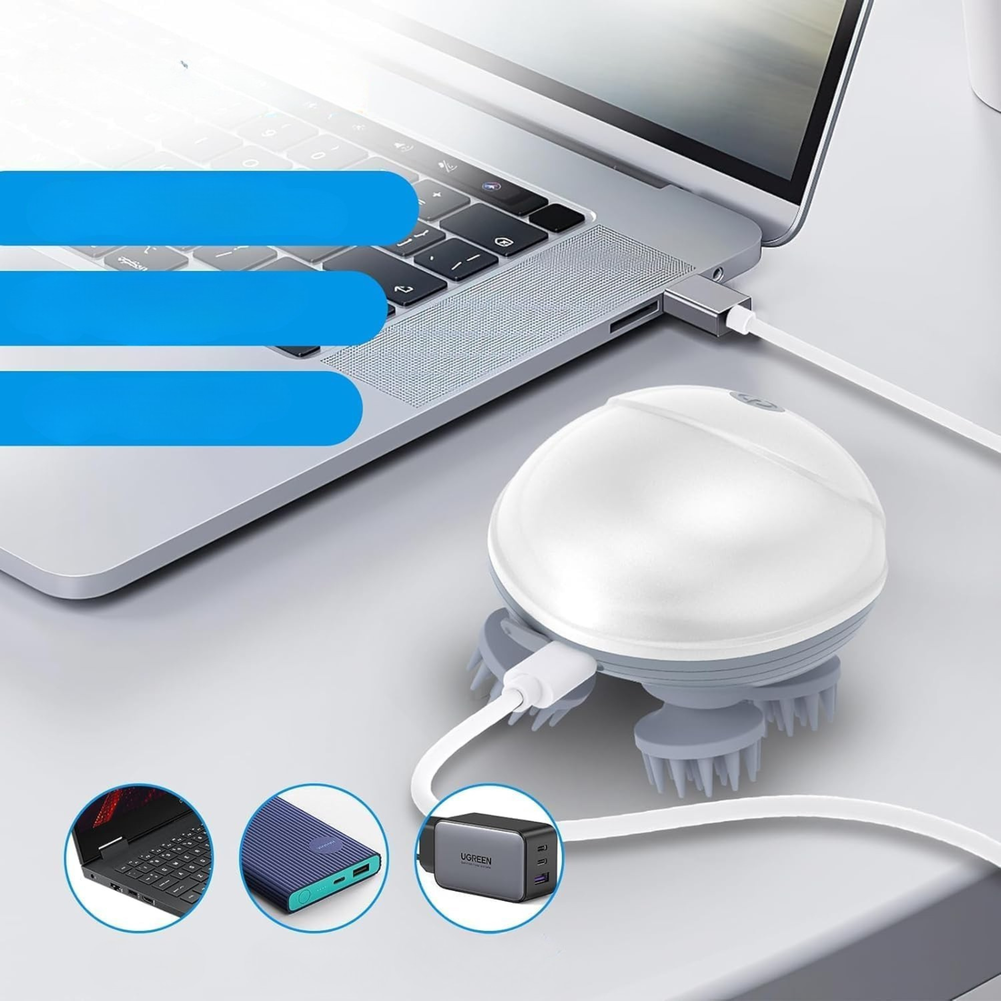 Masseur électrique du cuir chevelu